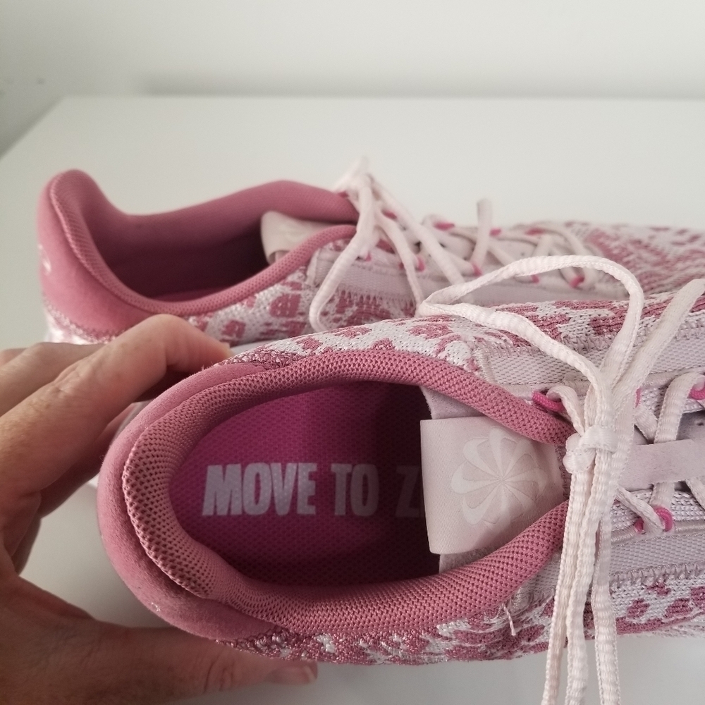 Nike SuperRep Go 3 Flyknit Next Nature Sneakers Berry/Silver Size 11 - Picture 4 of 12